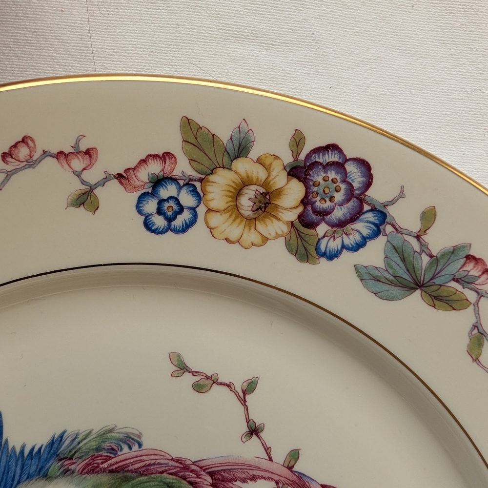 Vintage Rosenthal New Phoenix Porcelain Multicolor Bird Floral Dinner Plate - Picture 6 of 10